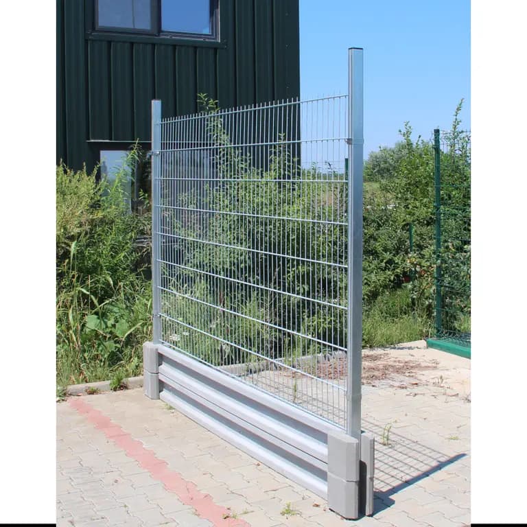 Solutie Completa Gard - Panou Dublu-Fir 2D + Soclu prefabricat + Stalpi + Accesorii